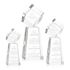 Burrill Square / Cube on Novita Base Crystal Award - Awards and Trophies