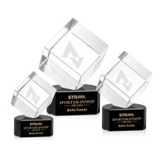 Burrill Black on Paragon Base Square / Cube Crystal Award - Awards and Trophies