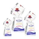 Burrill Full Color Square / Cube on Celestina Base Crystal Award