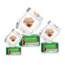 Burrill Full Color Green on Paragon Base Square / Cube Crystal Award