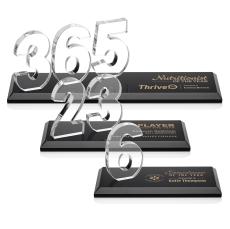 Northam Milestone Black Number Crystal Award - Awards and Trophies