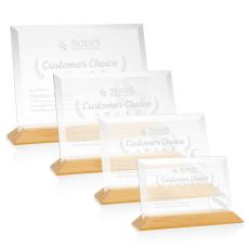 Embassy Starfire/Bamboo (Horiz) Rectangle Wood Award - Awards and Trophies
