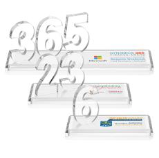 Northam Milestone Full Color  Clear Number Crystal Award - Awards and Trophies