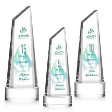 Akron Full Color Clear on Base Peaks Crystal Award - Awards and Trophies