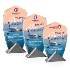 Catania Full Color Peaks Crystal Award - Full Color Imprint