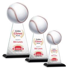 Edenwood Baseball Full Color Black Towers Crystal Award - Awards and Trophies
