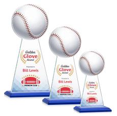 Edenwood Baseball Full Color Blue Towers Crystal Award - Awards and Trophies