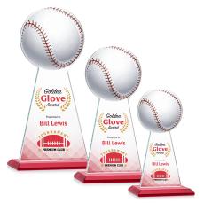 Edenwood Baseball Full Color Red Towers Crystal Award - Awards and Trophies