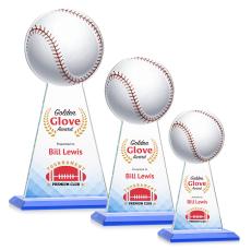 Edenwood Baseball Full Color Sky Blue Towers Crystal Award - Awards and Trophies
