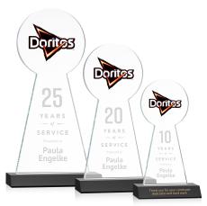 Laidlaw Full Color/Etch Black Towers Crystal Award - Awards and Trophies