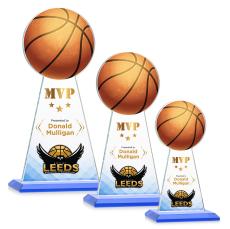 Edenwood Basketball Full Color Sky Blue Towers Crystal Award - Awards and Trophies