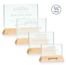 Walkerton Jade/Bamboo (Horiz) Rectangle Glass Award - Awards and Trophies