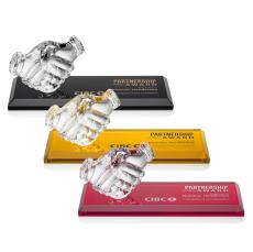 Northam Shaking Hands Unique Wood Award - Awards and Trophies