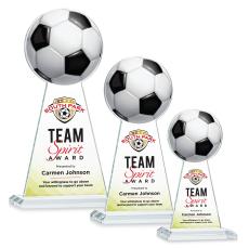 Edenwood Soccer Full Color Clear Towers Crystal Award - Full Color Imprint