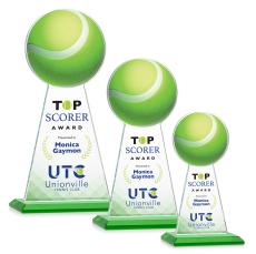 Edenwood Tennis Full Color Green Towers Crystal Award - Full Color Imprint