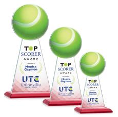 Edenwood Tennis Full Color Red Towers Crystal Award - Full Color Imprint