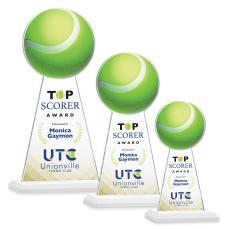 Edenwood Tennis Full Color White Towers Crystal Award - Full Color Imprint