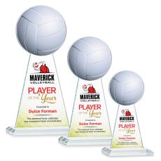 Edenwood Volleyball Full Color Clear Towers Crystal Award - Full Color Imprint