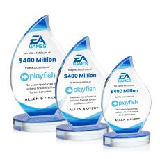 Headley Full Color Flame Crystal Award - Full Color Imprint