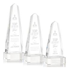 Geneva Clear on Base Obelisk Crystal Award - Awards and Trophies