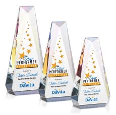 Carmel Full Color Prismatic Polygon Crystal Award - Full Color Imprint