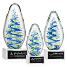 Jezebel Clear on Hancock Base Tear Drop Glass Award - Glass Awards