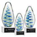 Jezebel Clear on Hancock Base Tear Drop Glass Award