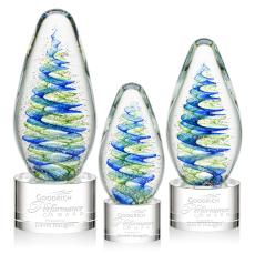 Jezebel Clear on Marvel Base Tear Drop Glass Award - Glass Awards