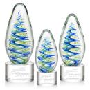 Jezebel Clear on Marvel Base Tear Drop Glass Award