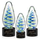 Jezebel Black on Marvel Base Tear Drop Glass Award