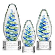 Jezebel Clear on Paragon Base Tear Drop Glass Award - Glass Awards