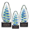 Jezebel Black on Paragon Base Tear Drop Glass Award