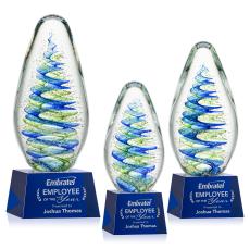 Jezebel Blue on Robson Base Tear Drop Glass Award - Glass Awards