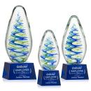 Jezebel Blue on Robson Base Tear Drop Glass Award