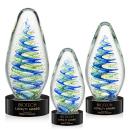 Jezebel Black on Stanrich Base Tear Drop Glass Award