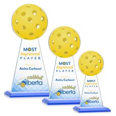 Edenwood Pickleball Full Color Sky Blue Towers Crystal Award - Crystal Awards
