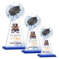 Edenwood Hockey Full Color Blue Towers Crystal Award - Full Color Imprint