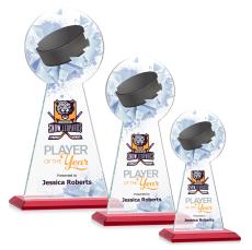 Edenwood Hockey Full Color Red Towers Crystal Award - Full Color Imprint