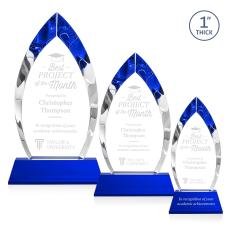 Marinello Blue on Base Peaks Crystal Award - Awards and Trophies