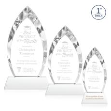 Marinello White on Base Peaks Crystal Award - Awards and Trophies