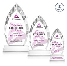 Marinello Full Color Clear on Base Peaks Crystal Award - Full Color Imprint