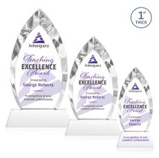 Marinello Full Color White on Base Peaks Crystal Award - Awards and Trophies