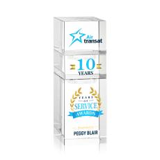 Tofino Stacker Full Color Clear Towers Crystal Award - Full Color Imprint