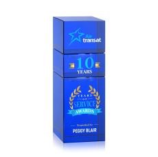 Tofino Stacker Full Color Blue Towers Crystal Award - Full Color Imprint
