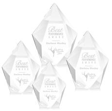 Devron Clear Polygon Crystal Award - Awards and Trophies
