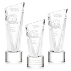 Plymouth Clear on Marvel Base Peaks Crystal Award - Awards and Trophies