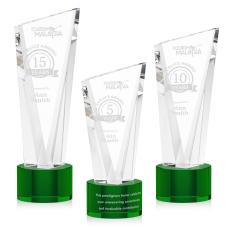 Plymouth Green on Marvel Base Peaks Crystal Award - Awards and Trophies