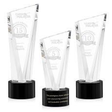 Plymouth Black on Marvel Base Peaks Crystal Award - Awards and Trophies