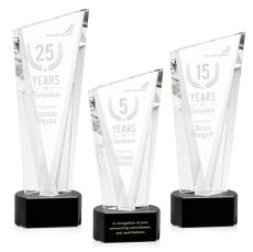 Plymouth Black on Paragon Base Peaks Crystal Award - Awards and Trophies