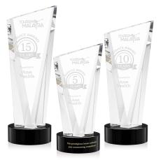 Plymouth Black on Stanrich Base Peaks Crystal Award - Awards and Trophies